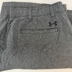 Under Armour Men's Golf Shorts Heather Gray UA Performance Elastic Waist Size 40